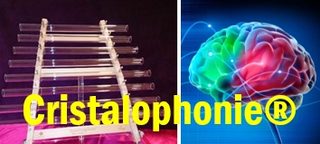 Logo Cristalophonie® — harpe de cristal, par Claude Quentin